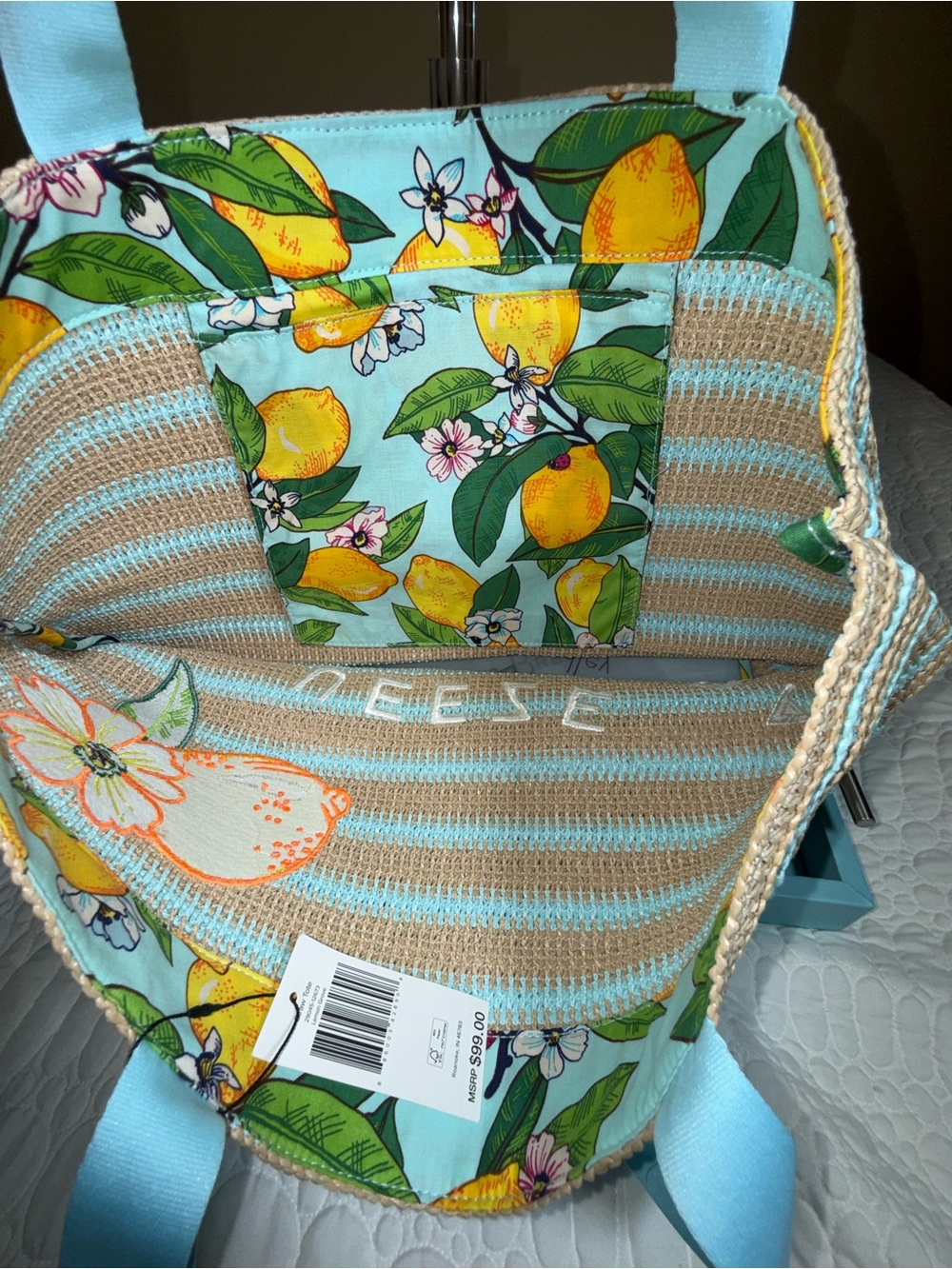 Vera Bradley “Squeeze the Day” Woven Beach Tote - Picture 6 of 10